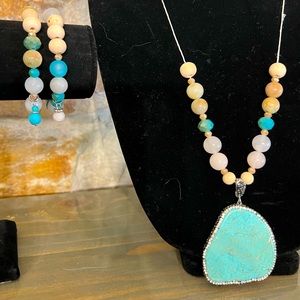 handmade. necklace with 2 bracelets